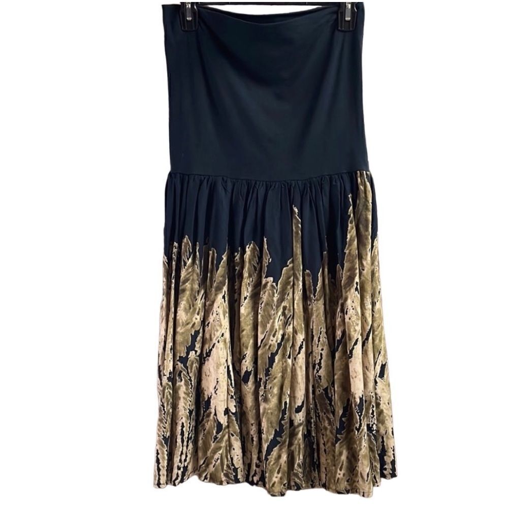 NEW DIRECTION Ladies Strapless Animal Print Tube Top Style Flowy Dress Petite S